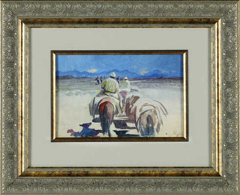 Котов Николай Георгиевич.  Караван в походе на реку Ак-Су